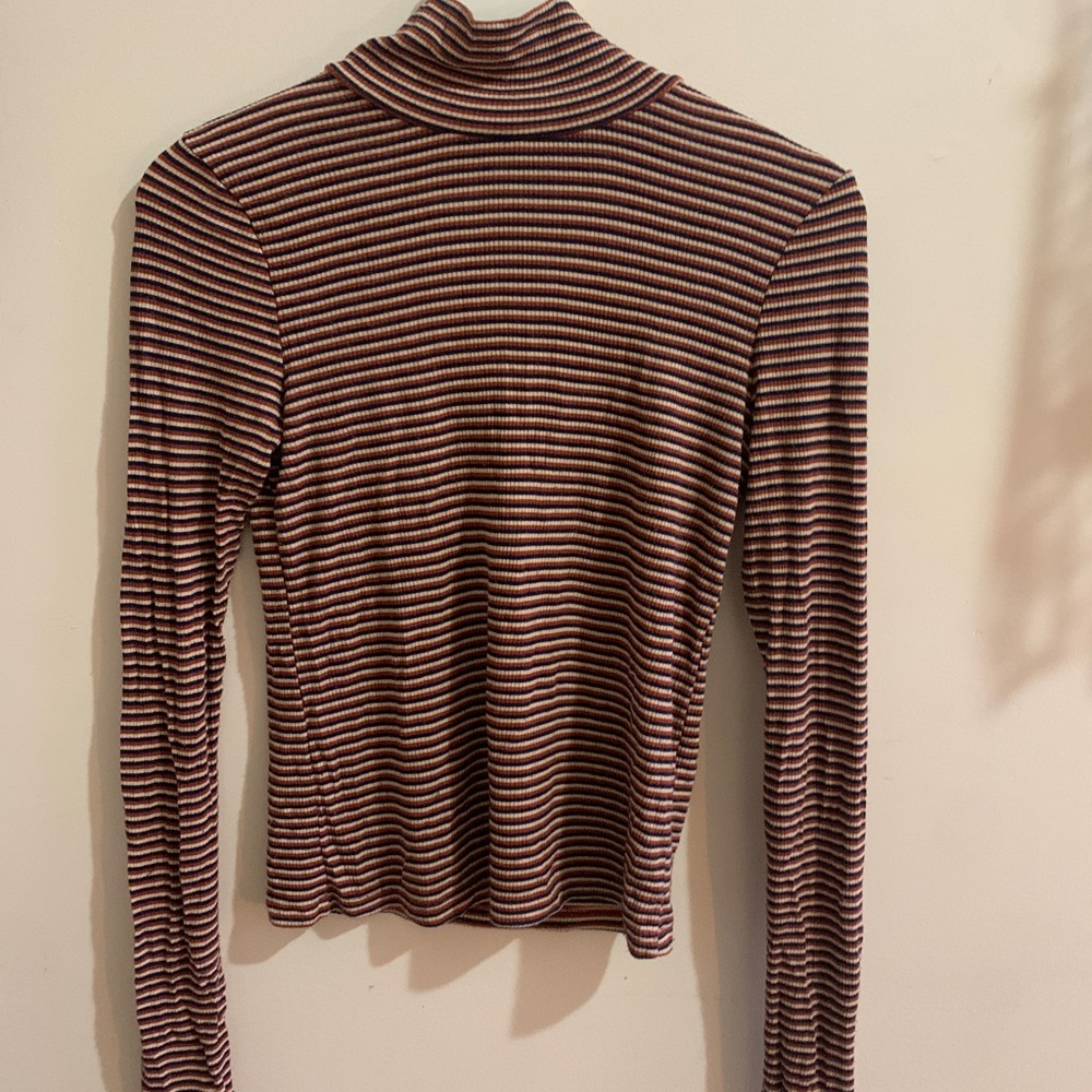 Striped turtleneck